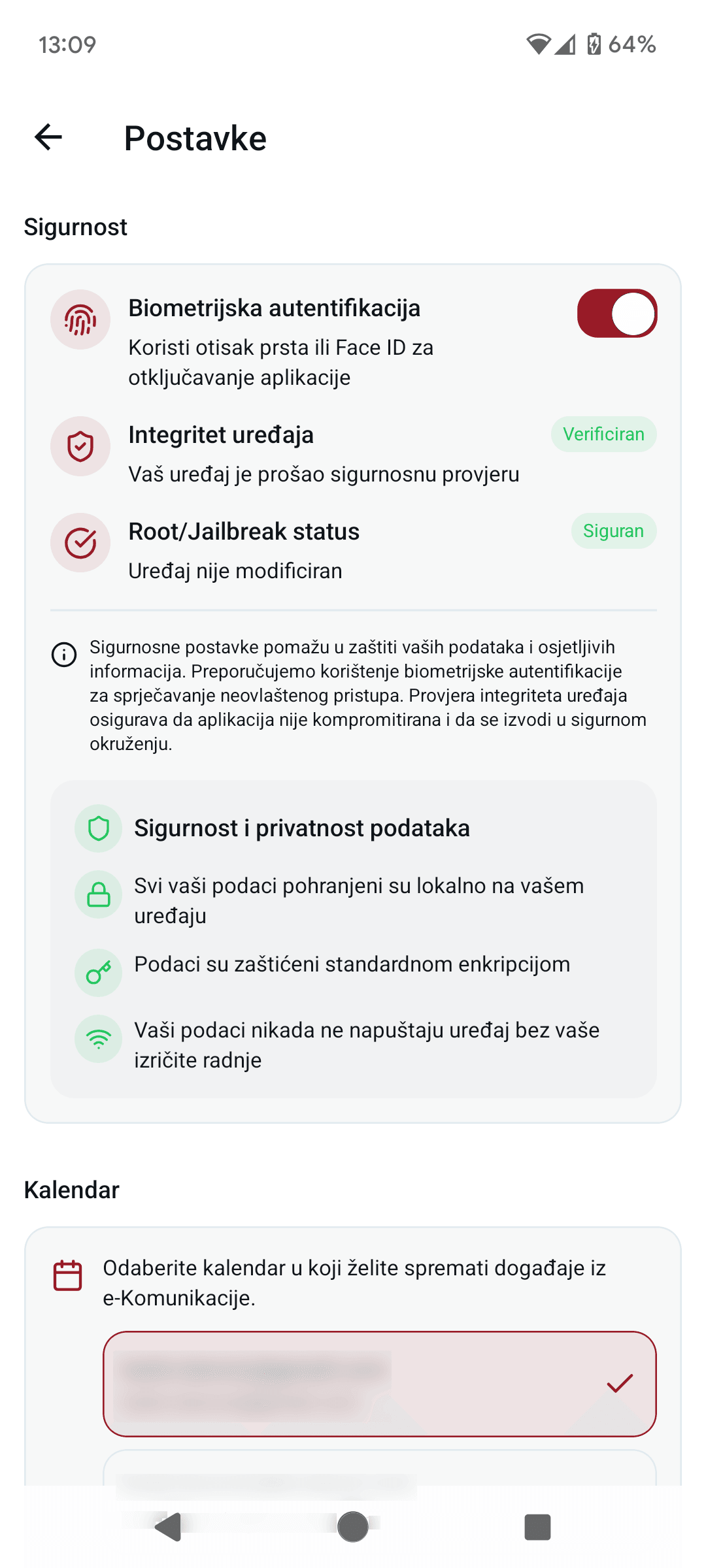 Sigurnost i postavke